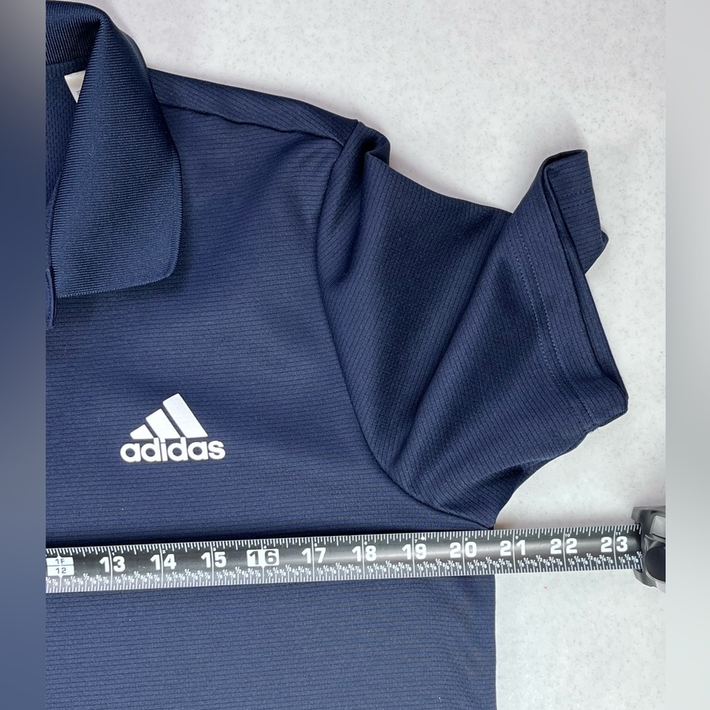 Adidas Men’s 100% Polyester Dark Blue Performance Polo. Medium. - Picture 5 of 11